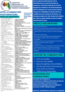 APPEL A CANDIDATURE POUR FORMATEURS