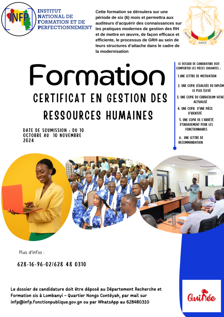 APPEL A CANDIDATURE: CERTIFICAT EN GESTION DES RESSOURCES HUMAINES