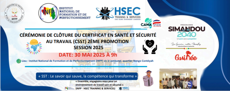 𝐂𝐥ô𝐭𝐮𝐫𝐞 𝐝𝐞 𝐥𝐚 2è𝐦𝐞 𝐩𝐫𝐨𝐦𝐨𝐭𝐢𝐨𝐧 𝐝𝐮 𝐂𝐞𝐫𝐭𝐢𝐟𝐢𝐜𝐚𝐭 𝐞𝐧 𝐒𝐚𝐧𝐭é 𝐞𝐭 𝐒é𝐜𝐮𝐫𝐢𝐭é 𝐚𝐮 𝐓𝐫𝐚𝐯𝐚𝐢𝐥 (𝐂𝐒𝐒𝐓) – 𝐒𝐞𝐬𝐬𝐢𝐨𝐧 2025